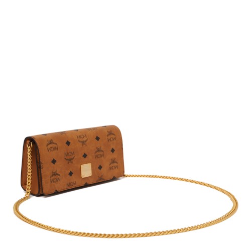 Cognac Aren Shoulder Bag in Visetos