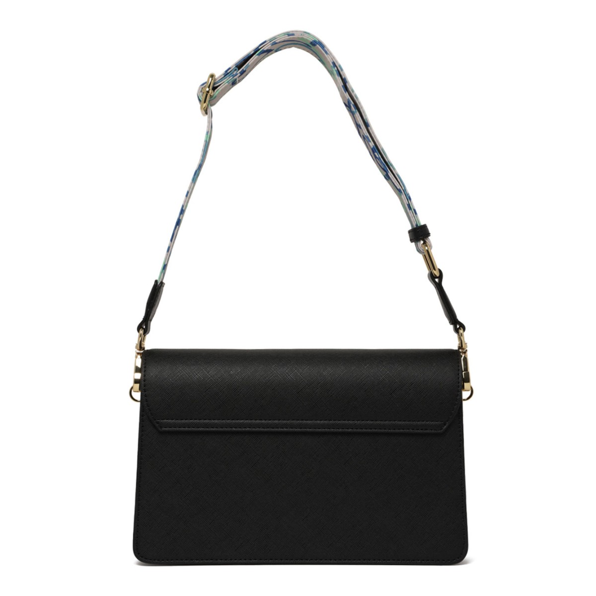 Black Shoulder Bag With Strap