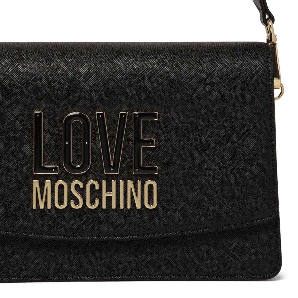 Black Shoulder Bag With Strap