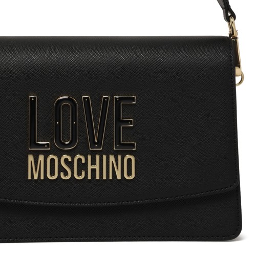 Black Shoulder Bag With Strap