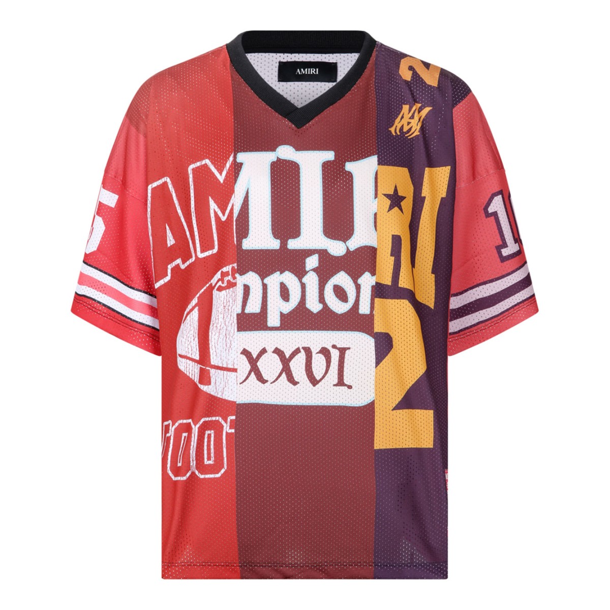 Red Spliced Oversized T-Shirt