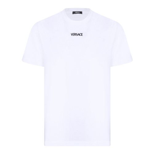 Optical White Slim-Fit Cotton Jersey T-Shirt With Embroidery