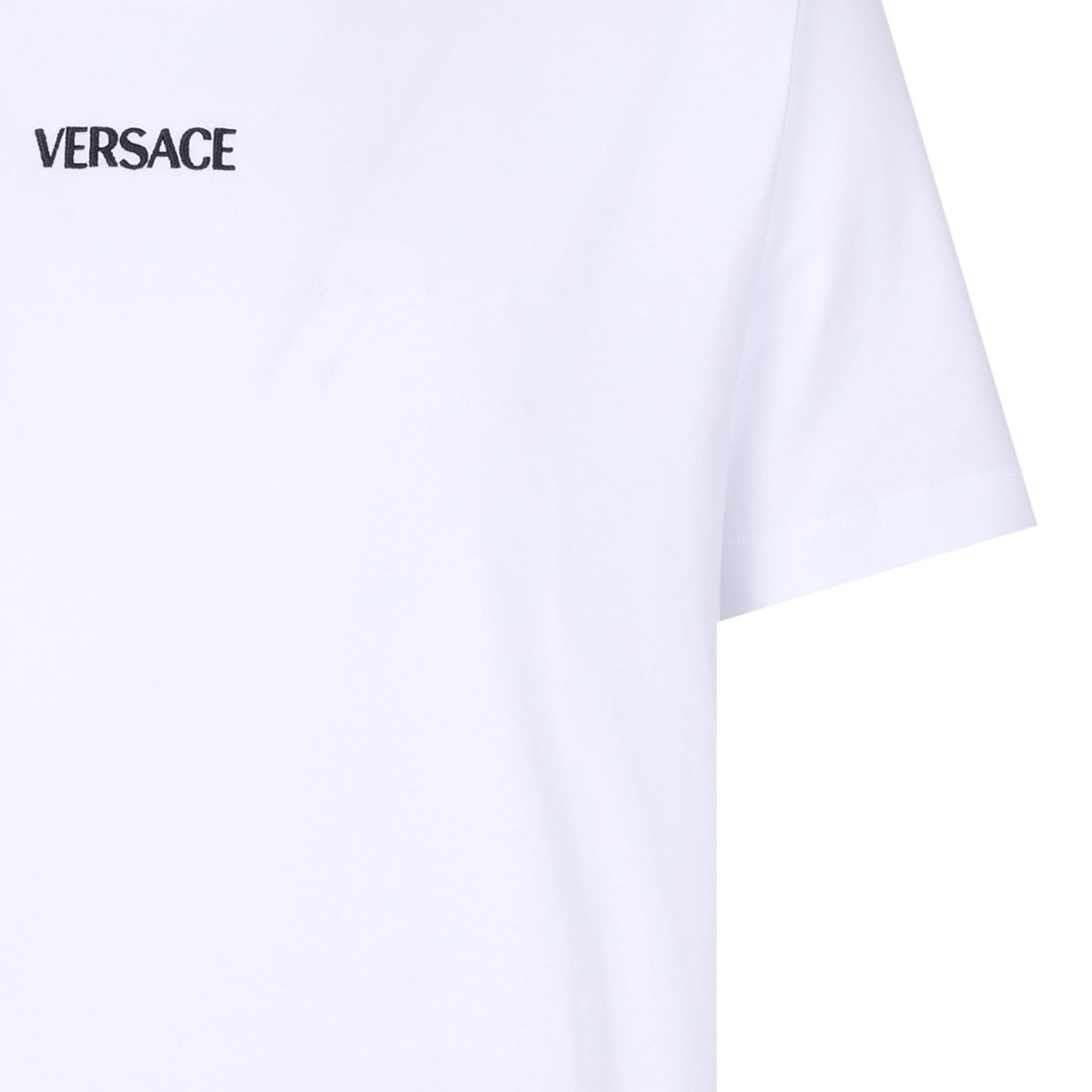 Optical White Slim-Fit Cotton Jersey T-Shirt With Embroidery
