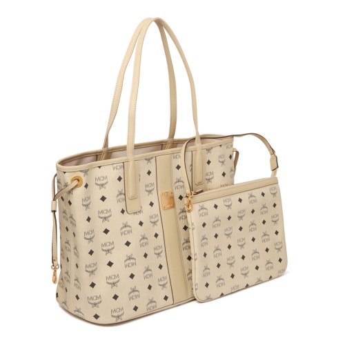 Beige Reversible Liz Shopper Bag