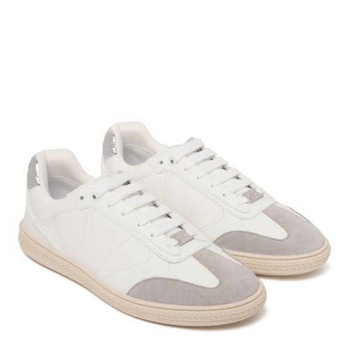 Light Pearl, Grey and White Greca Court Sneaker
