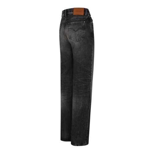 Dark Stonewash Finish Loose Fit Jeans