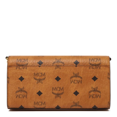 Cognac Aren Shoulder Bag in Visetos 2