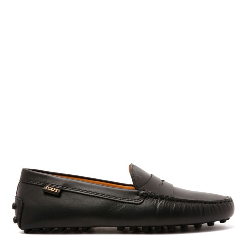 Black Logo Detail Driving Loafers