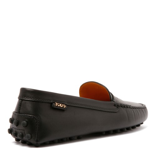 Black Logo Detail Driving Loafers