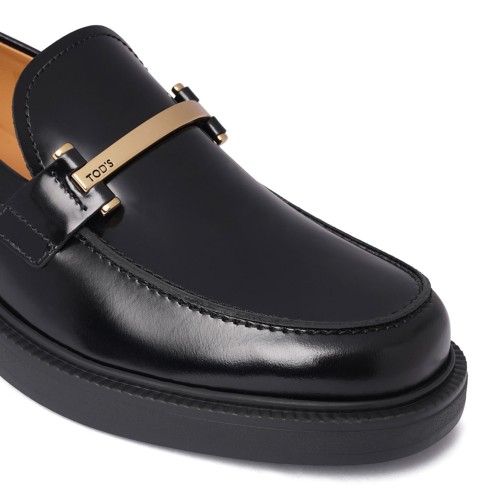 Black Leather Elegant Moccasins