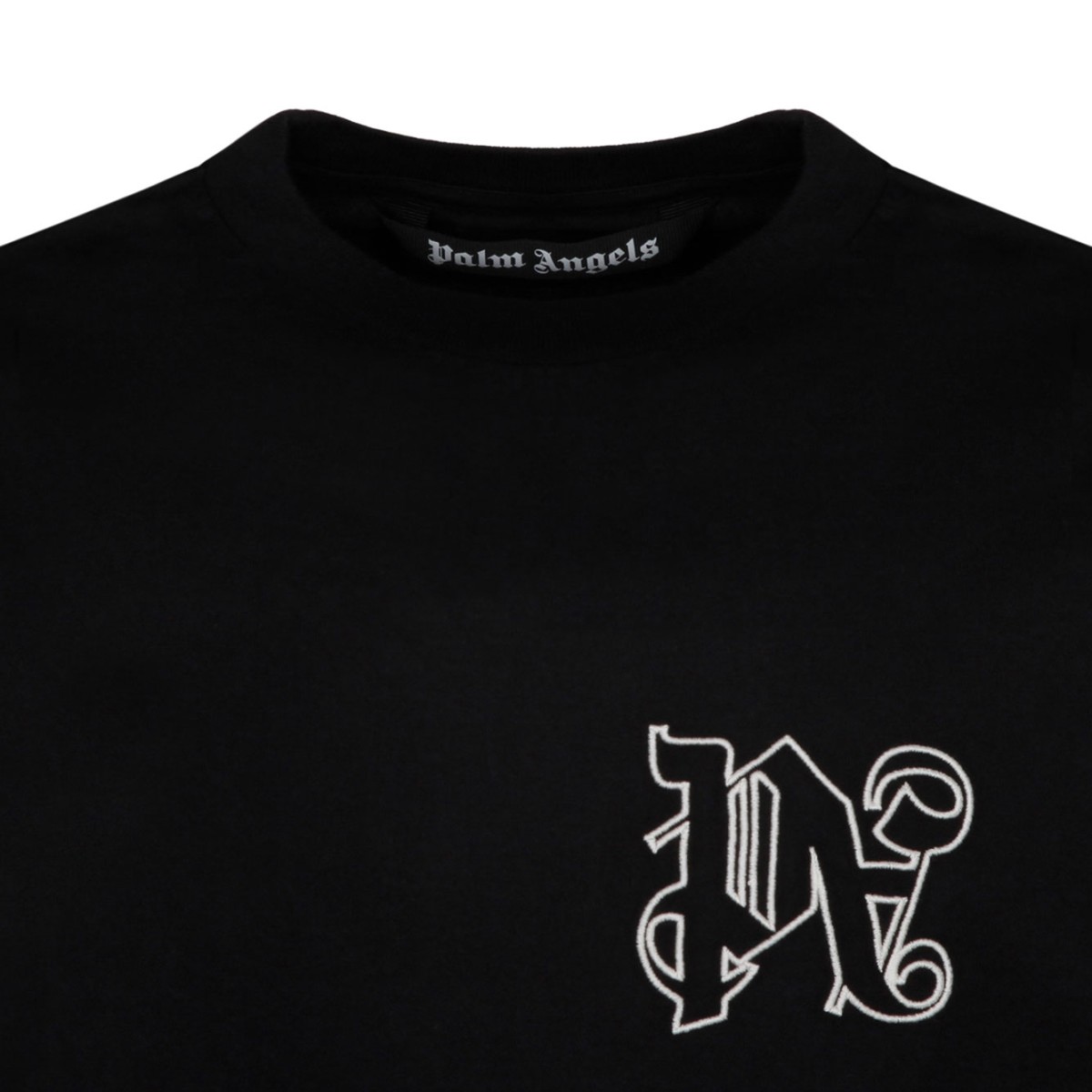 Black Logo Embroidered T-Shirt