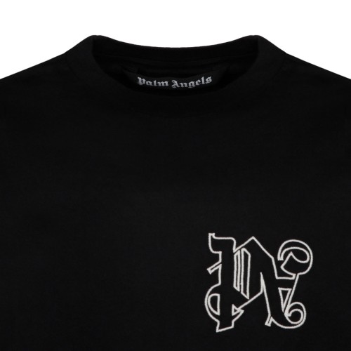 Black Logo Embroidered T-Shirt