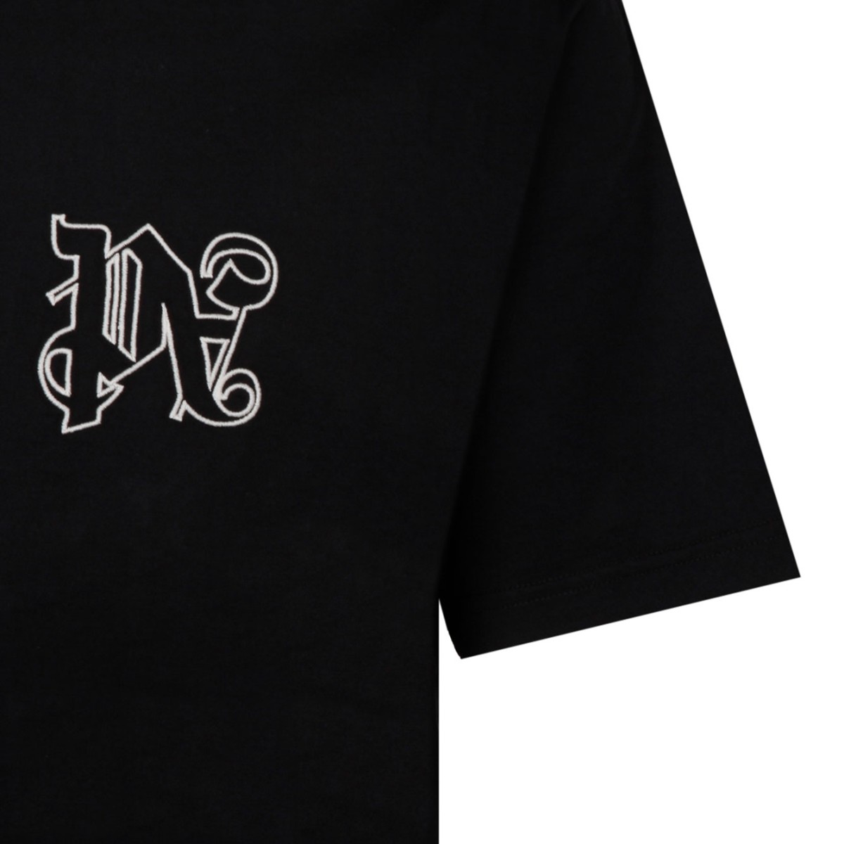Black Logo Embroidered T-Shirt