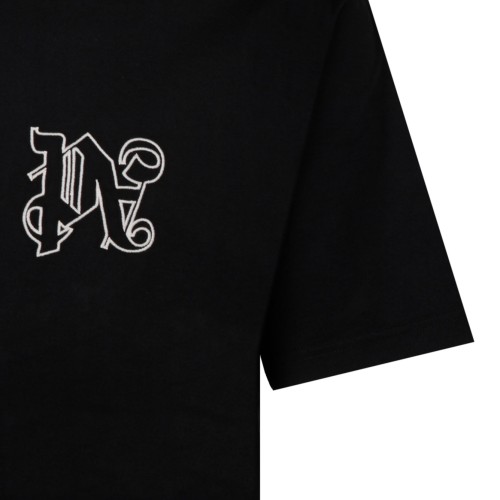 Black Logo Embroidered T-Shirt