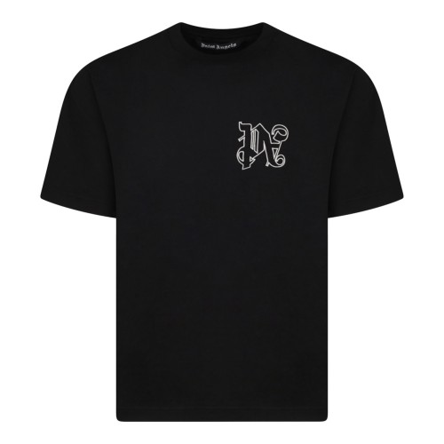 Black Logo Embroidered T-Shirt