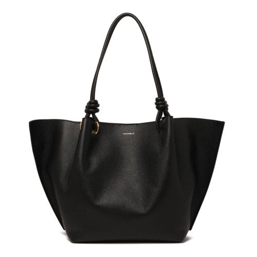 Black Finn Leather Shopper Bag