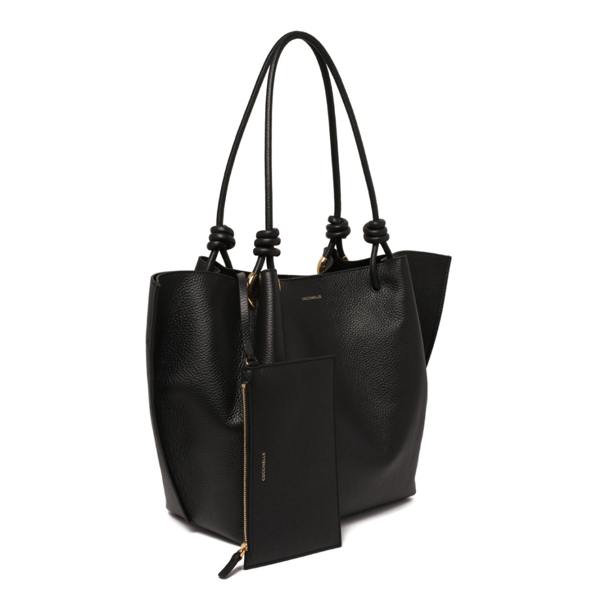 Black Finn Leather Shopper Bag