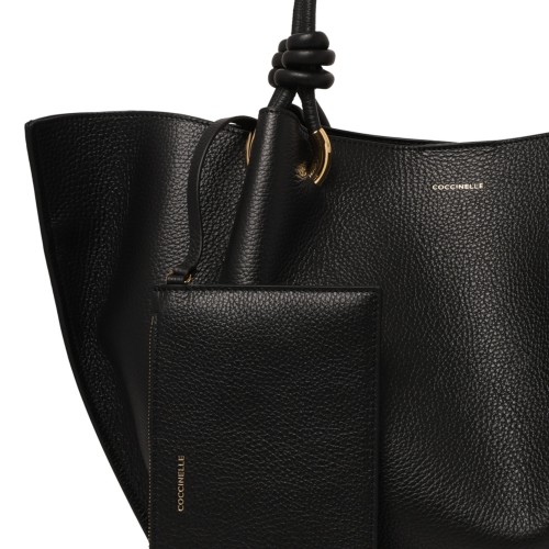 Black Finn Leather Shopper Bag