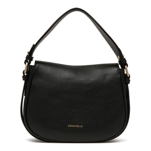 Black Micro-Grained Leather Mavery Small Bag