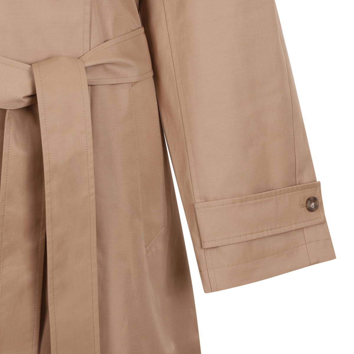 Camel Belted Trench Coat