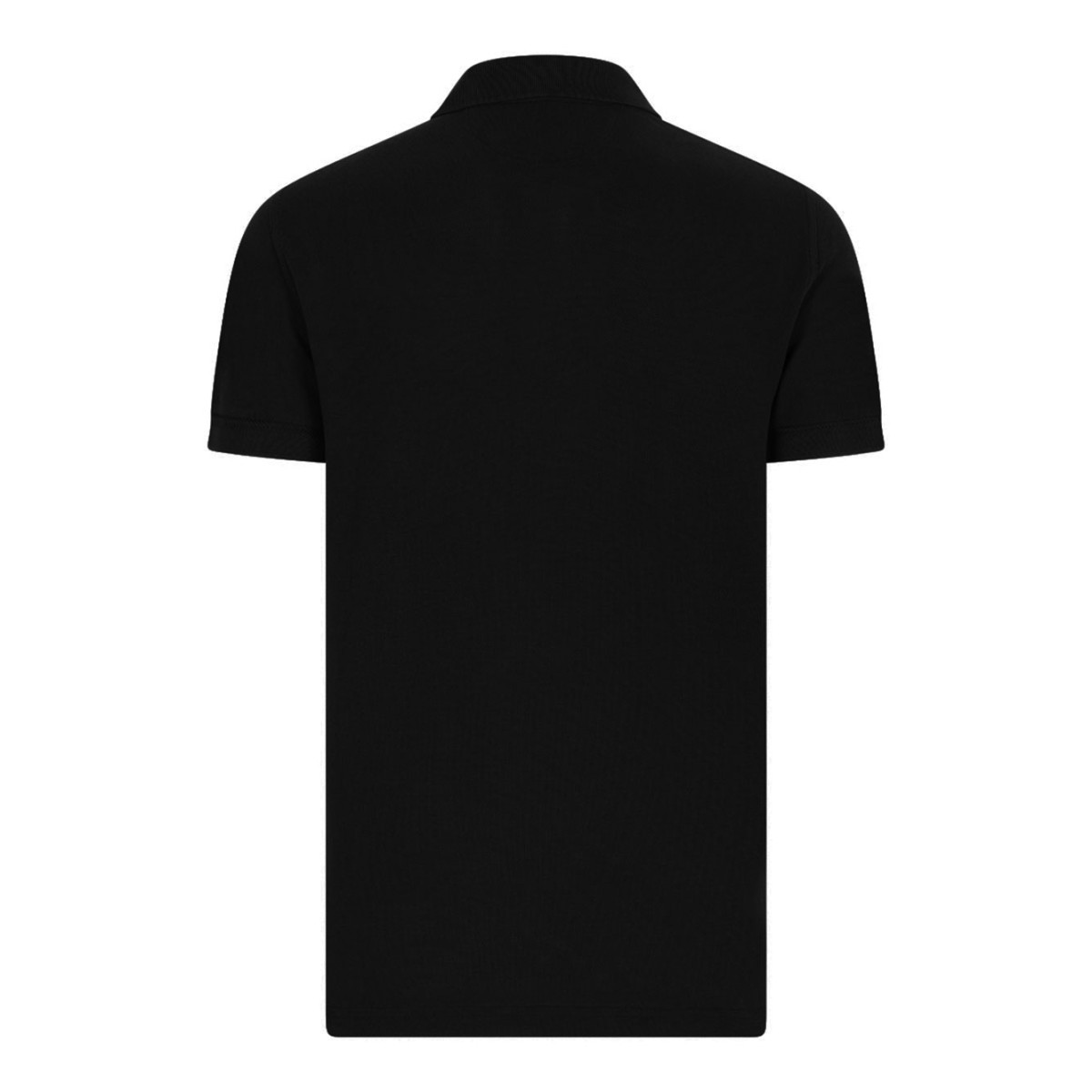 Black Plain Cotton Polo Shirt