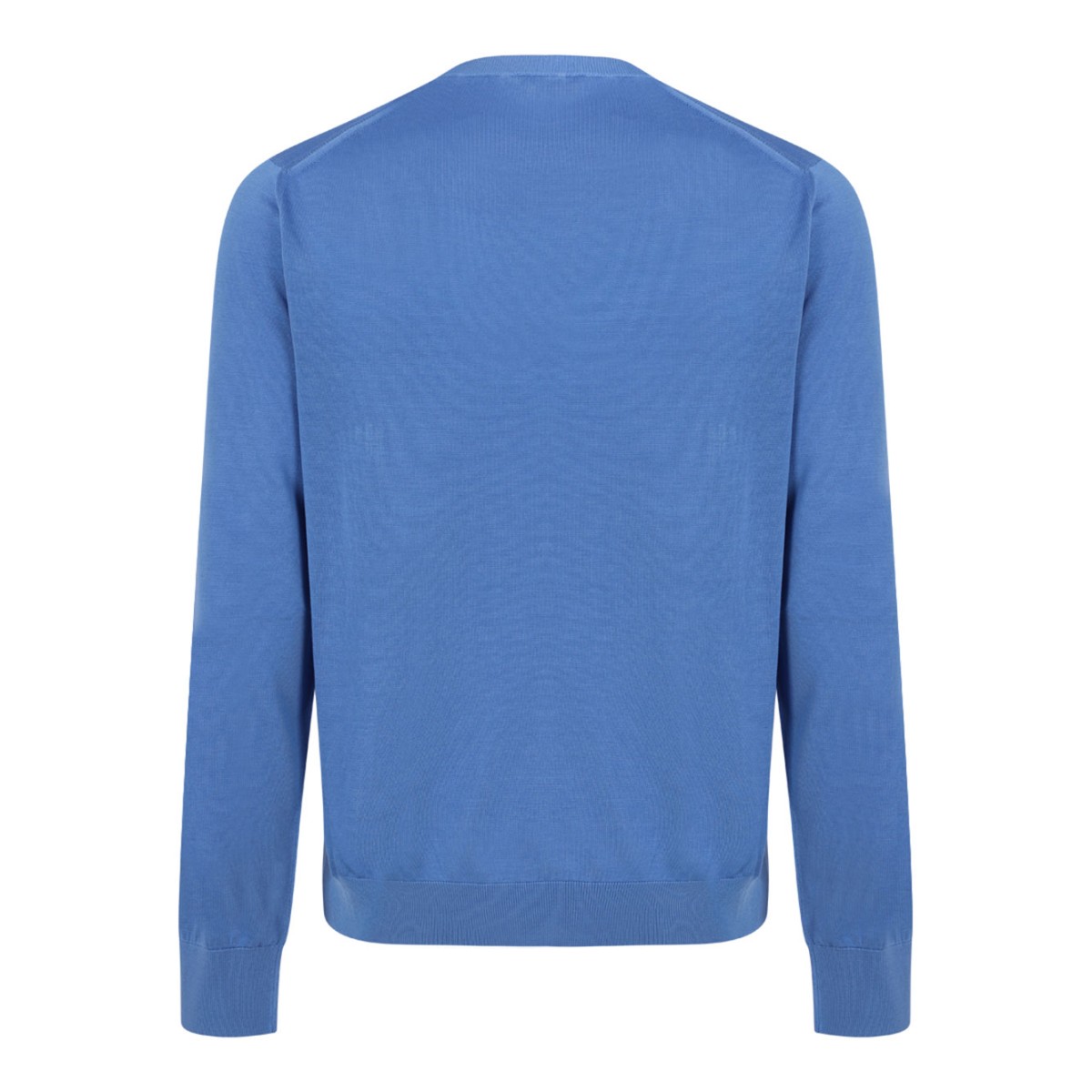 Azure Blue Silk Crewneck Sweater