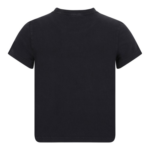 Washed Black Reflective Halo Logo Print T-Shirt