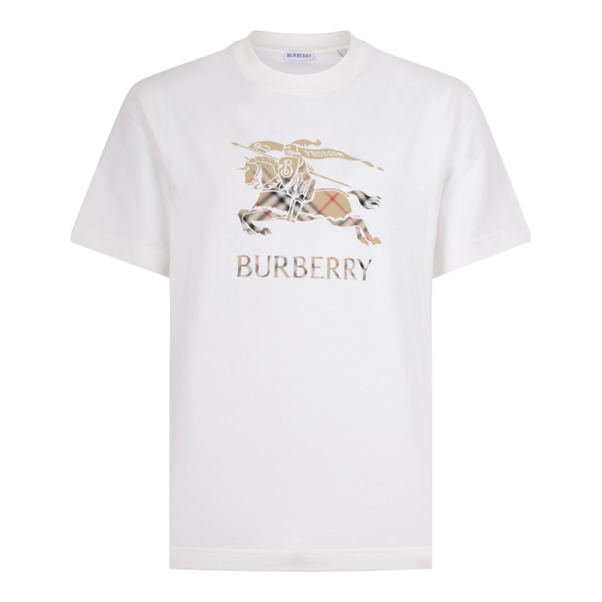 Chalk Cotton T-Shirt With Logo