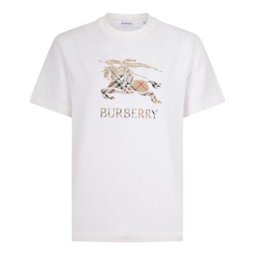 Chalk Cotton T-Shirt With Logo