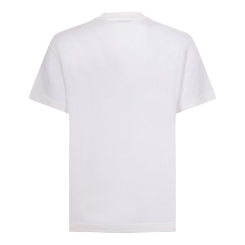 Chalk Cotton T-Shirt With Logo 2