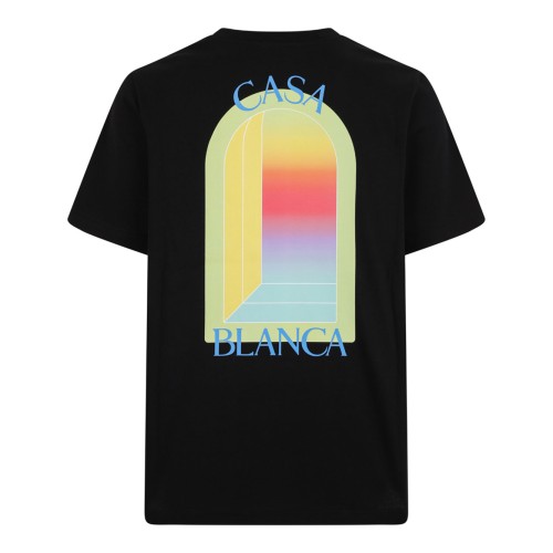 Black Cotton Lorche T-Shirt With Print 2