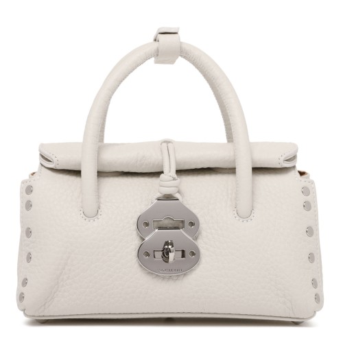White D'Alba Hammered Leather Dotta Baby Bag