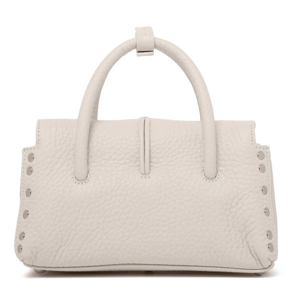 White D'Alba Hammered Leather Dotta Baby Bag