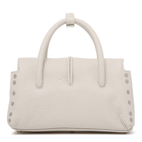 White D'Alba Hammered Leather Dotta Baby Bag