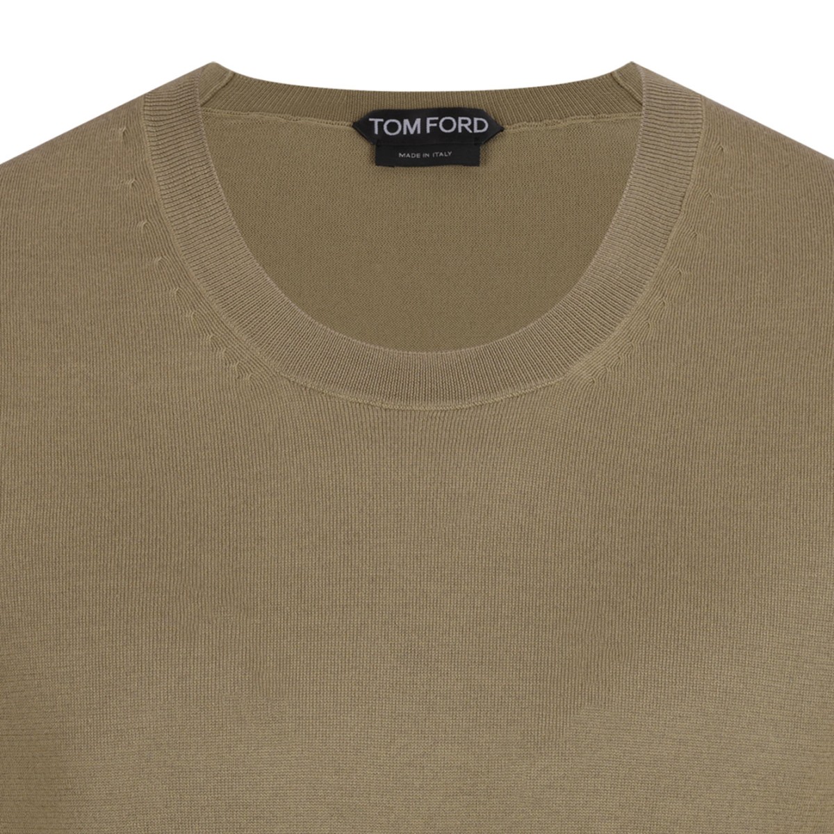 Military Sand Pure Cotton Crew Neck T-Shirt