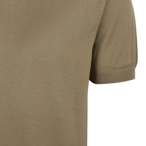 Military Sand Pure Cotton Crew Neck T-Shirt