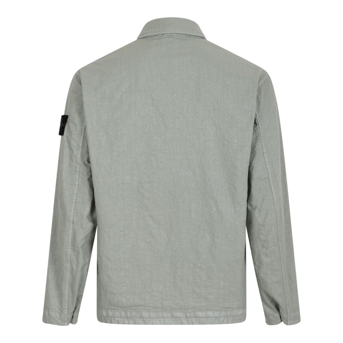 Sage Green Comfort-Fit Overshirt With Pocket