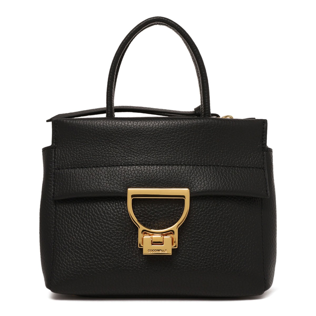 Black Genuine Leather Arlettis With Two Handles Bag