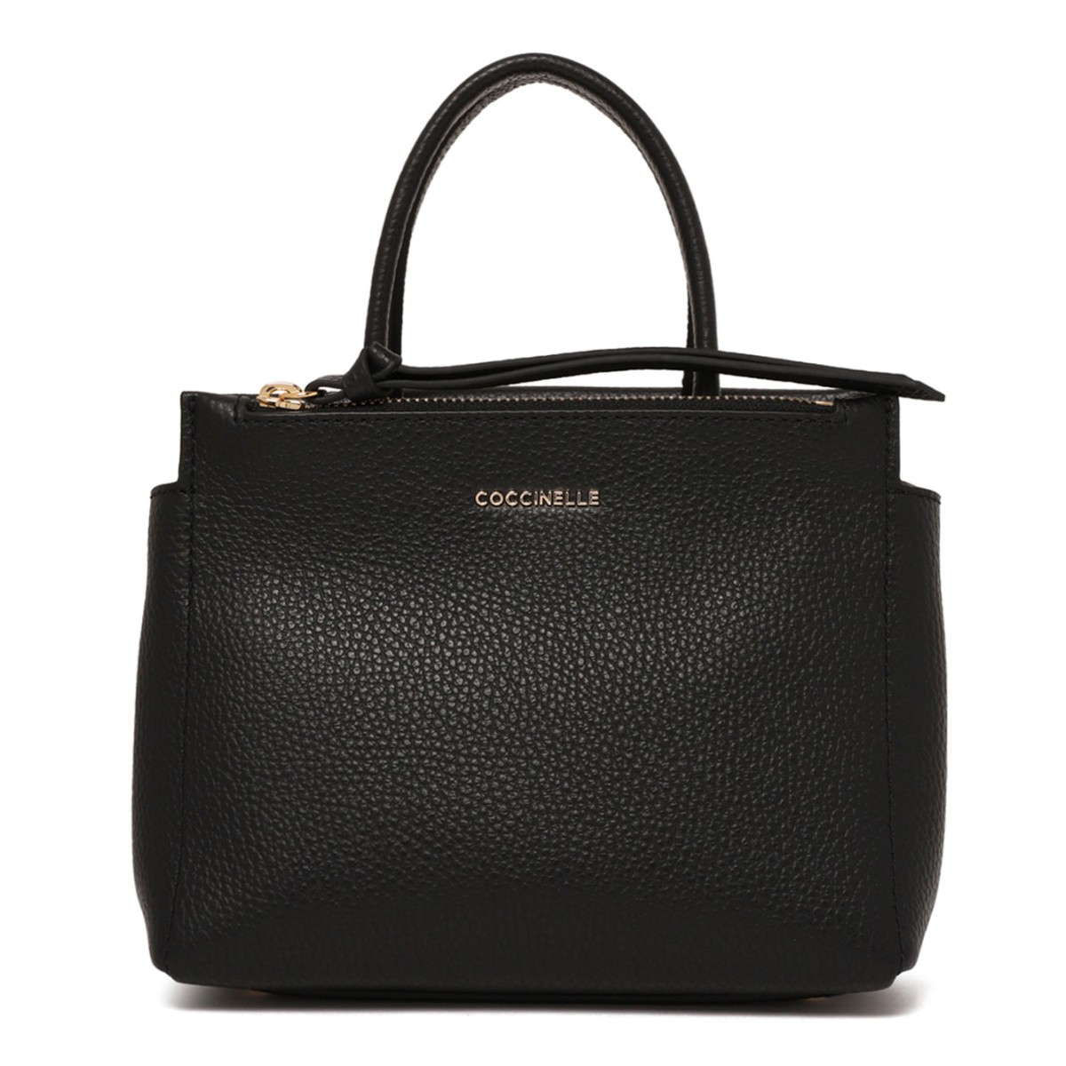 Black Genuine Leather Arlettis With Two Handles Bag