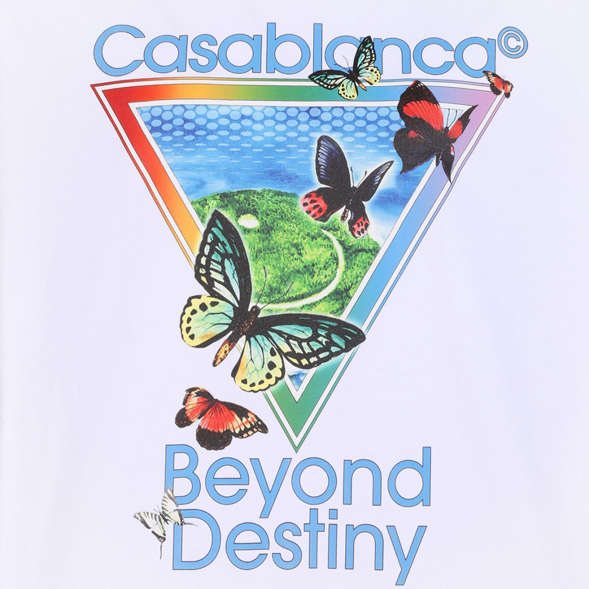 White Cotton Graphic Print T-Shirt