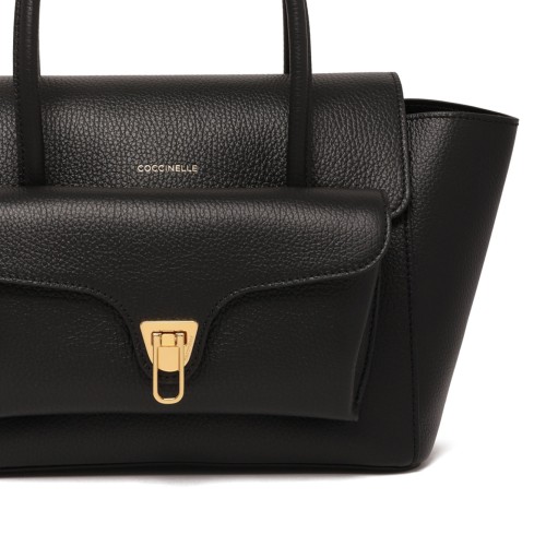 Black Double Beat Medium Bag