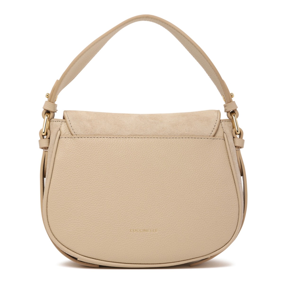 Sandshell Suede and Micro Grain-Leather Mavery Bag