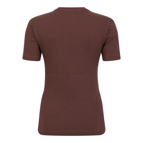 Brown T-Shirt With Embroidered Logo
