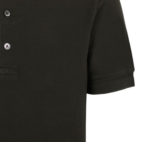 Military Green Plain Cotton Polo Shirt