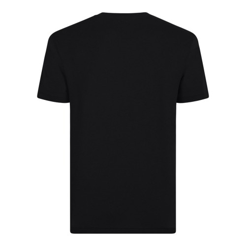 Black Lyocell Cotton Blend Crew Neck T-Shirt 2