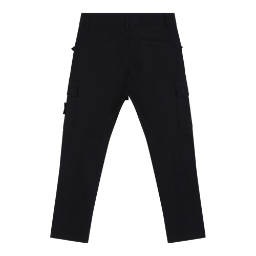 Navy Blue Cargo Pocket Trousers