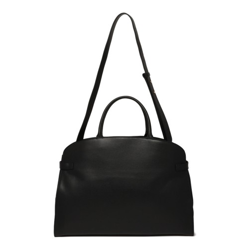Black Smooth Leather Sabine Large Bag
