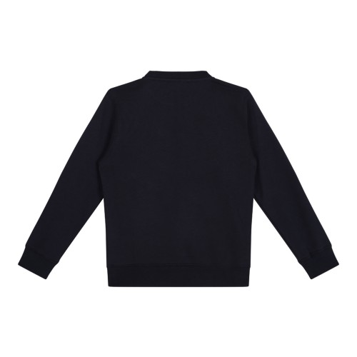 Blue Crewneck Sweatshirt With Logo Lettering 2