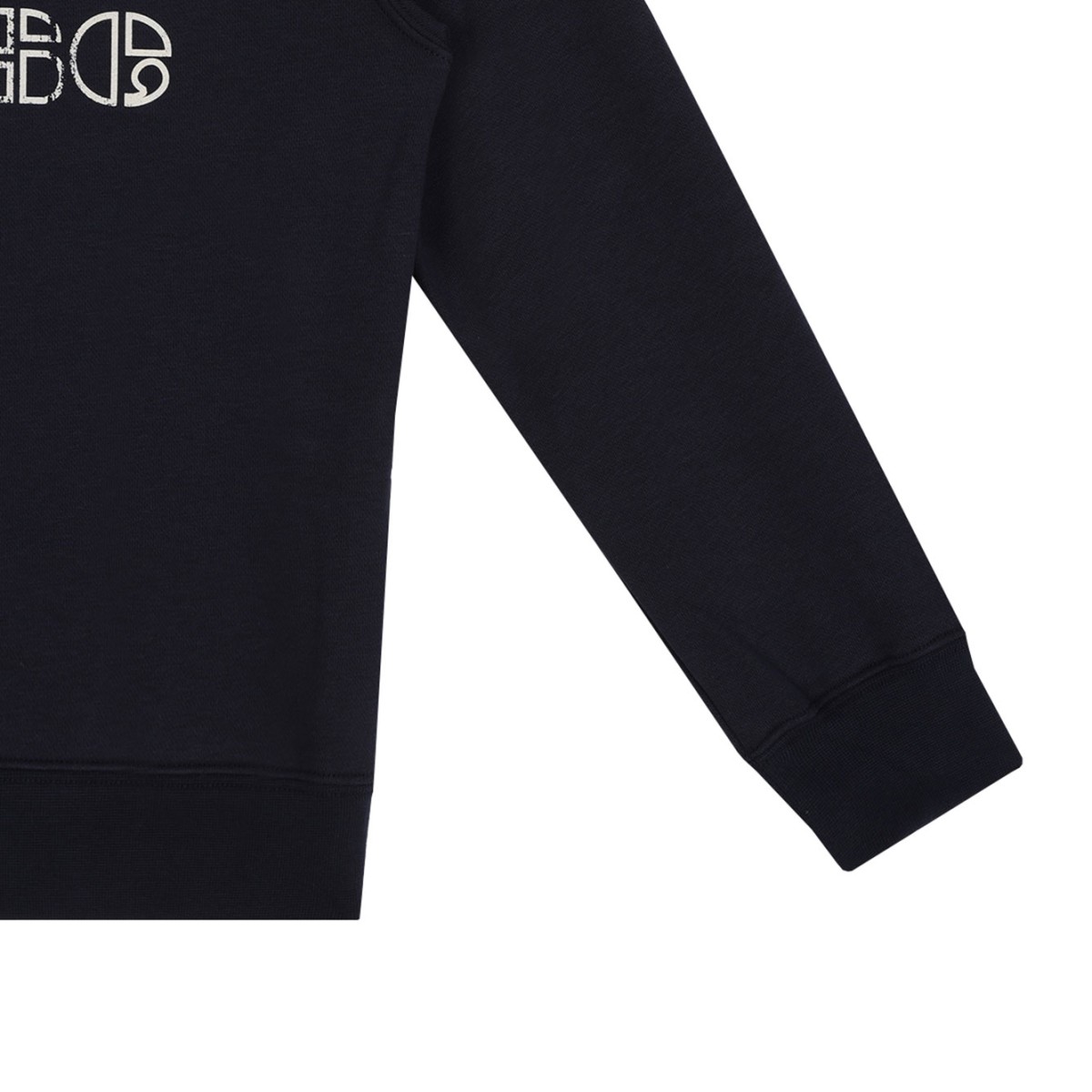 Blue Crewneck Sweatshirt With Logo Lettering