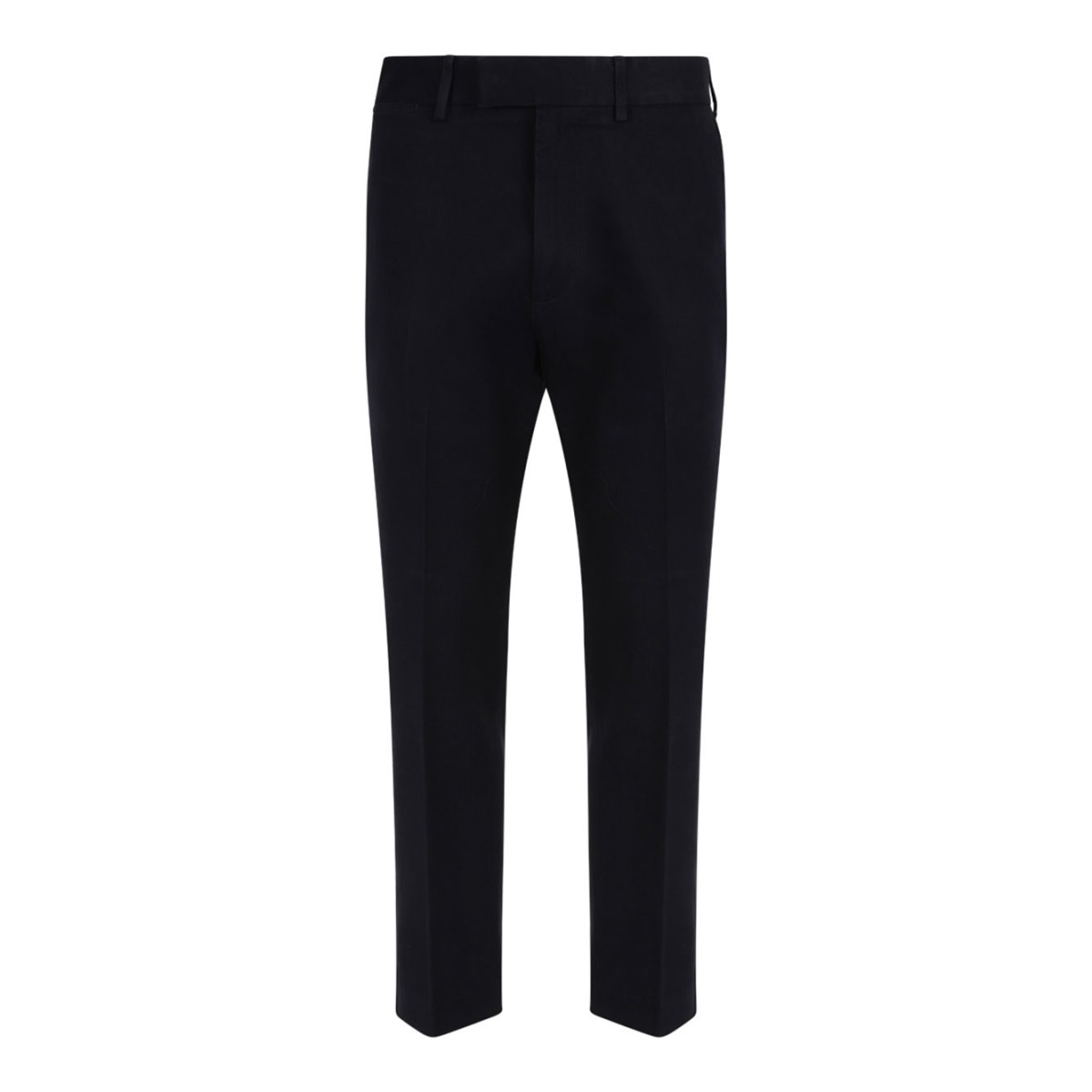 Navy Blue Brushed Cotton Drill Chino Trousers